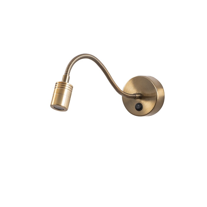 Opviq Lámpara de pared de metal color cobre con altura ajustable